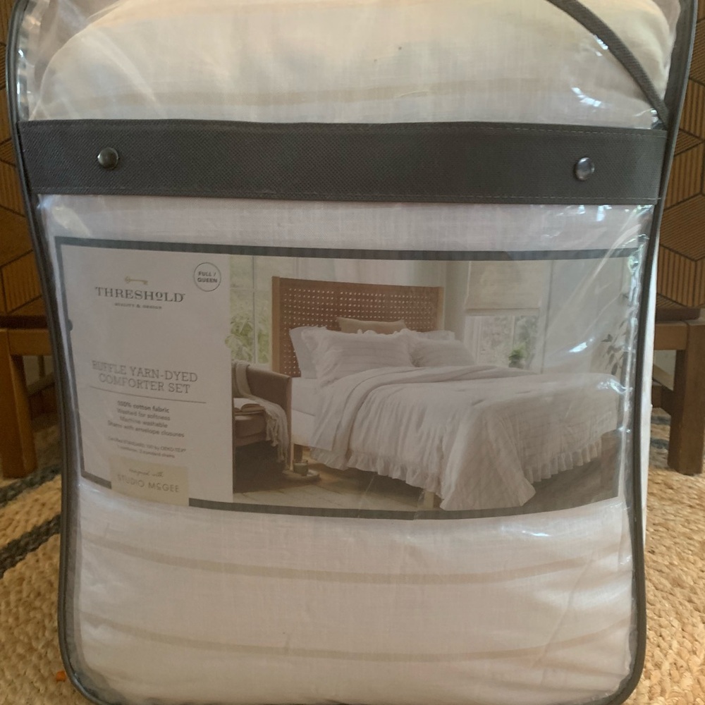 Threshold White Comforter Set Luxurious Bedding